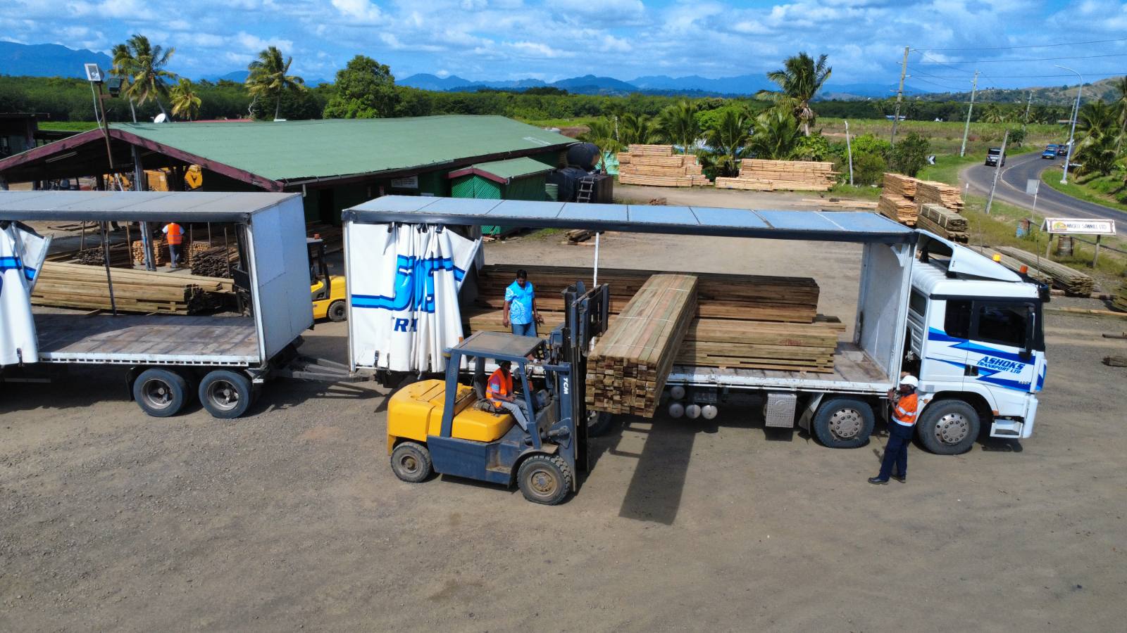 Waiqele Sawmill aerial view